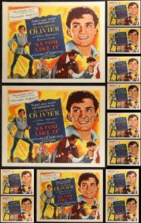 9a0077 LOT OF 17 UNFOLDED R49 AS YOU LIKE IT HALF-SHEETS R1949 Laurence Olivier, Shakespeare!