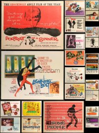 9a0074 LOT OF 23 MOSTLY UNFOLDED 1960S HALF-SHEETS 1960s great images from a variety of movies!