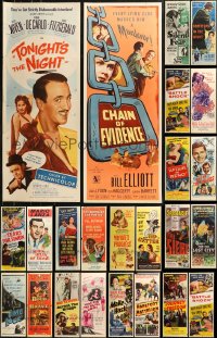 9a0121 LOT OF 24 MOSTLY UNFOLDED 1950S INSERTS 1950s great images from a variety of different movies!