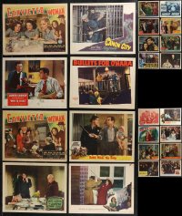 9a0404 LOT OF 48 1940S CRIME/DETECTIVE/FILM NOIR LOBBY CARDS 1940s scenes from several movies!