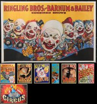 9a0164 LOT OF 11 UNFOLDED CIRCUS POSTERS 1970s-2000s great colorful artwork of clowns & more!