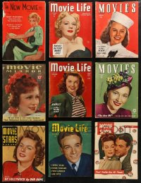 9a0468 LOT OF 9 MOVIE MAGAZINES 1932-1948 filled with great images & articles!