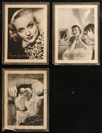 9a0269 LOT OF 3 LUX TOILET SOAP PREMIUM 9X12 PORTRAITS 1930s Carole Lombard, Ginger Rogers, Colbert