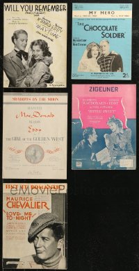 9a0229 LOT OF 5 SHEET MUSIC FROM JEANETTE MACDONALD MOVIES 1930s-1940s Chocolate Soldier & more!