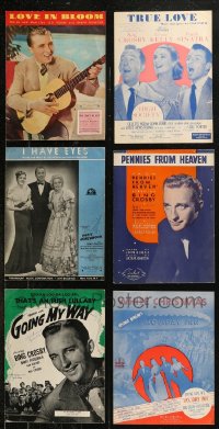 9a0227 LOT OF 6 SHEET MUSIC FROM BING CROSBY MOVIES 1930s-1950s Going My Way, High Society & more!