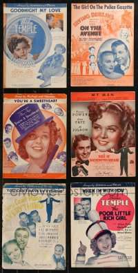 9a0228 LOT OF 6 SHEET MUSIC FROM ALICE FAYE MOVIES 1930s Stowaway, On the Avenue & more!