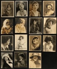 9a0570 LOT OF 15 FEMALE STAR PORTRAIT 8X10 STILLS 1920s beautiful leading & supporting actresses!