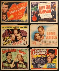 9a0452 LOT OF 6 1930S TITLE CARDS 1930s great images from a variety of different movies!