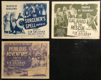 9a0460 LOT OF 3 ADVENTURES OF SIR GALAHAD TITLE CARDS 1949 all from different chapters!