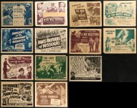 9a0437 LOT OF 13 1940S SERIAL LOBBY CARDS 1940s great images from a variety of different movies!