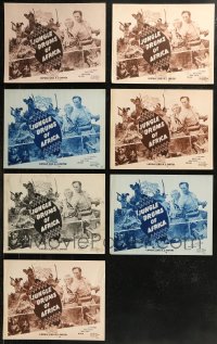 9a0447 LOT OF 7 JUNGLE DRUMS OF AFRICA TITLE CARDS 1952 all for the entire serial!