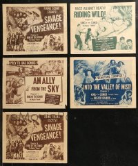 9a0455 LOT OF 5 KING OF THE CONGO TITLE CARDS 1952 all from different serial chapters!
