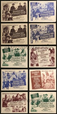 9a0441 LOT OF 10 BLAZING THE OVERLAND TRAIL TITLE CARDS 1956 all from different serial chapters!