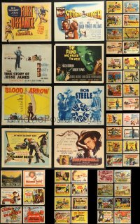 9a0400 LOT OF 54 1950S COWBOY WESTERN TITLE CARDS 1950s great images from several movies!