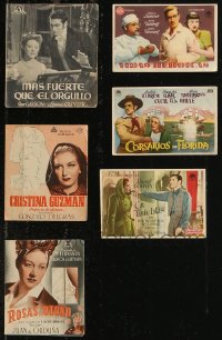 9a0595 LOT OF 6 FOUR PAGE AND ONE PAGE SPANISH HERALDS 1940s great different movie images!