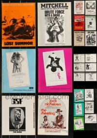 9a0523 LOT OF 24 UNCUT MOSTLY 1960S PRESSBOOKS 1960s advertising for a variety of different movies!