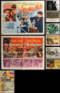 9a0286 LOT OF 10 FOLDED 1947-78 HALF-SHEETS 1947-1978 great images from a variety of movies!