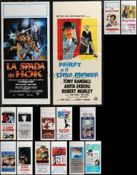 9a0103 LOT OF 16 FORMERLY FOLDED ITALIAN LOCANDINAS 1960s-1990s a variety of cool movie images!