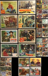 9a0409 LOT OF 44 1940S COWBOY WESTERN LOBBY CARDS 1940s great scenes from several movies!
