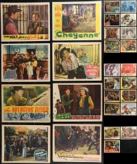 9a0414 LOT OF 35 1940S COWBOY WESTERN LOBBY CARDS 1940s great scenes from several movies!