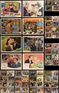 9a0380 LOT OF 84 1940S LOBBY CARDS 1940s great scenes from a variety of different movies!