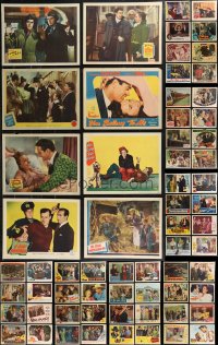 9a0383 LOT OF 80 1940S LOBBY CARDS 1940s great scenes from a variety of different movies!
