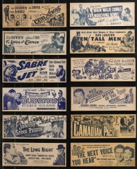 9a0655 LOT OF 12 1940S-50S 4X11 TITLE STRIPS 1940s-1950s from a variety of different movies!