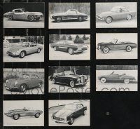 9a0656 LOT OF 11 SPORTS CAR ARCADE CARDS 1960s Corvette, Mercedes, Ferrari, Porsche & more!