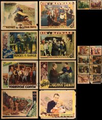 9a0432 LOT OF 18 KEN MAYNARD LOBBY CARDS IN MUCH LESSER CONDITION 1930s from several cowboy movies!