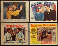 9a0456 LOT OF 4 LOBBY CARDS 1940-1955 great scenes from four different movies!