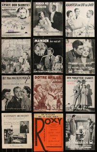 9a0610 LOT OF 12 DANISH PROGRAMS 1940s many images from a variety of different movies!