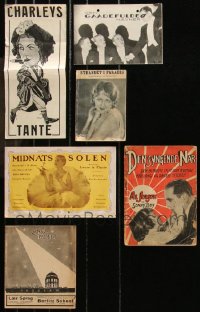 9a0647 LOT OF 6 DANISH PROGRAM AND MISCELLANEOUS ITEMS 1920s-1930s a variety of cool images!