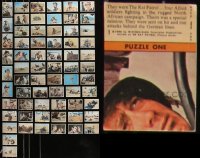 9a0628 LOT OF 66 RAT PATROL TRADING CARDS 1966 Christopher George in WWII, puzzle on the back!