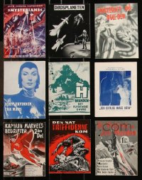 9a0613 LOT OF 9 HORROR/SCI-FI/FANTASY DANISH PROGRAMS 1940s-1960s cool different images!