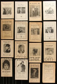 9a0607 LOT OF 16 DANISH PROGRAMS 1920s great images & info for a variety of silent movies!