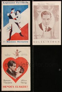 9a0625 LOT OF 3 RAMON NOVARRO DANISH PROGRAMS 1927-1930 great images & info for his silent movies!