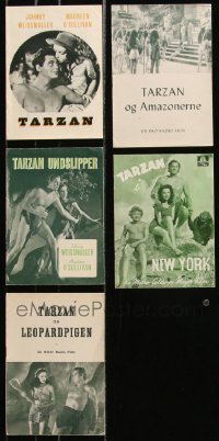 9a0618 LOT OF 5 TARZAN DANISH PROGRAMS 1930s-1940s Johnny Weissmuller & Maureen O'Sullivan!
