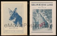 9a0626 LOT OF 2 RIN-TIN-TIN DANISH PROGRAMS 1929-1930 great images of the canine movie star!