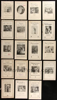 9a0602 LOT OF 19 DANISH PROGRAMS FROM SILENT MOVIES 1920s great different images!