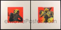 9a0012 LOT OF 2 MATTED MARILYN MONROE 1960S SILKSCREEN 11X11 BOOK PAGES 1960s super sexy images!