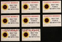 9a0645 LOT OF 8 STAR WARS FAN CLUB MEMBERSHIP CARDS 1977 May the Force Be With You!