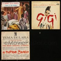 9a0631 LOT OF 3 NON-U.S. 7 INCH 45 RPM RECORDS 1950s-1960s Sound of Music, Gigi, Doctor Zhivago!