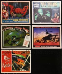 9a0239 LOT OF 5 REPROS OF FANTASY #9 LOBBY CARDS 2000s The Thing, War of the Worlds, Them & more!