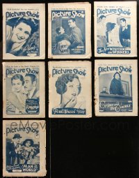9a0470 LOT OF 7 PICTURE SHOW ENGLISH MOVIE MAGAZINES 1930-1932 filled with great images & articles!
