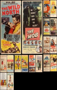 9a0134 LOT OF 18 UNFOLDED AND FORMERLY FOLDED INSERTS 1940s-1960s a variety of cool movie images!