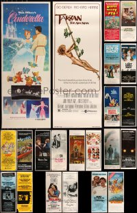 9a0125 LOT OF 22 UNFOLDED AND FORMERLY FOLDED 1970S-80S INSERTS 1970s-1980s cool movie images!