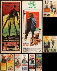 9a0146 LOT OF 14 FORMERLY FOLDED COWBOY WESTERN INSERTS 1940s-1960s cool images from several movies!