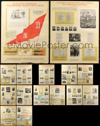 9a0057 LOT OF 15 UNFOLDED 20X26 RUSSIAN POSTERS 1960s lots of cool images & information