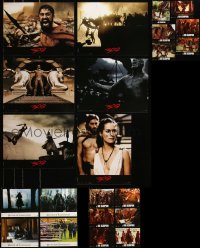 9a0250 LOT OF 28 SWORD-ACTION EPIC FRENCH LOBBY CARDS 2000s Scorpion King, 300, The Last Samurai!