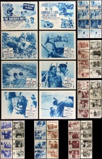 9a0396 LOT OF 56 SERIAL LOBBY CARDS 1950s incomplete sets from several different movies!